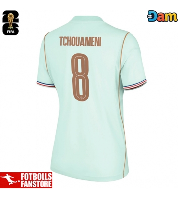 Frankrike Aurelien Tchouameni #8 Bortatröja Dam VM 2026 Kortärmad